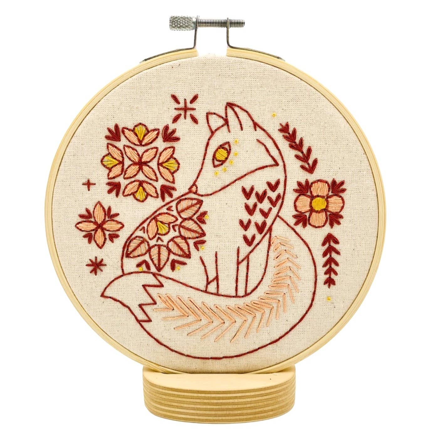 Hook, Line & Tinker Folk Fox Embroidery Kit