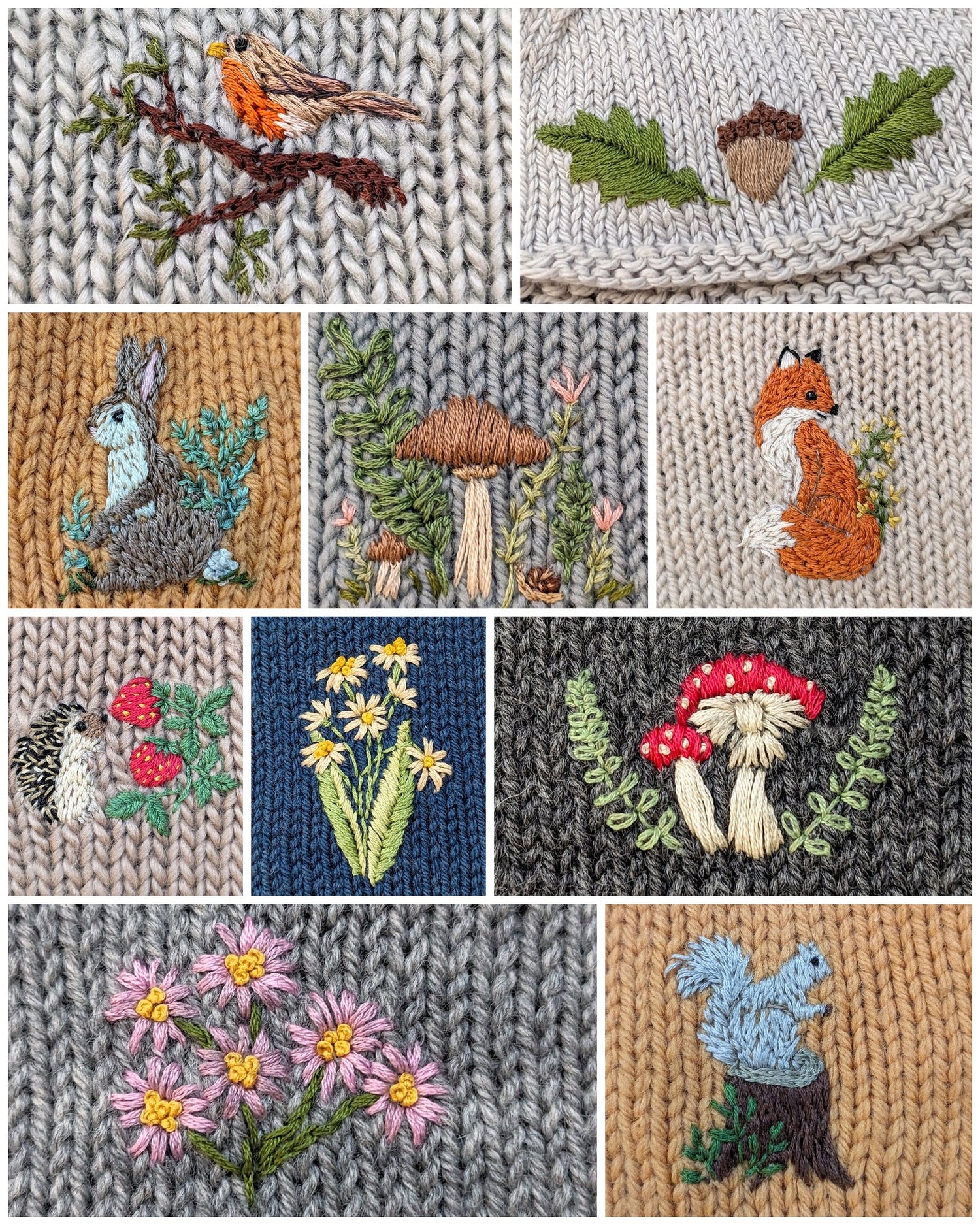 Knitted Bliss Stitching - Woodland Collection Stick & Stitch