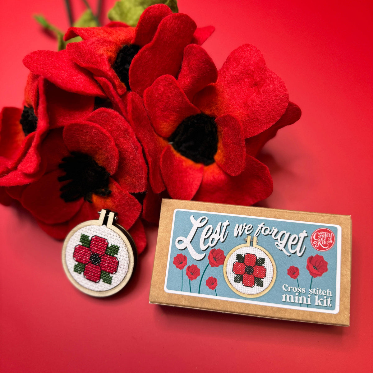 The Crafty Kit Company - Lest We Forget Mini Matchbox Cross Stitch Kit