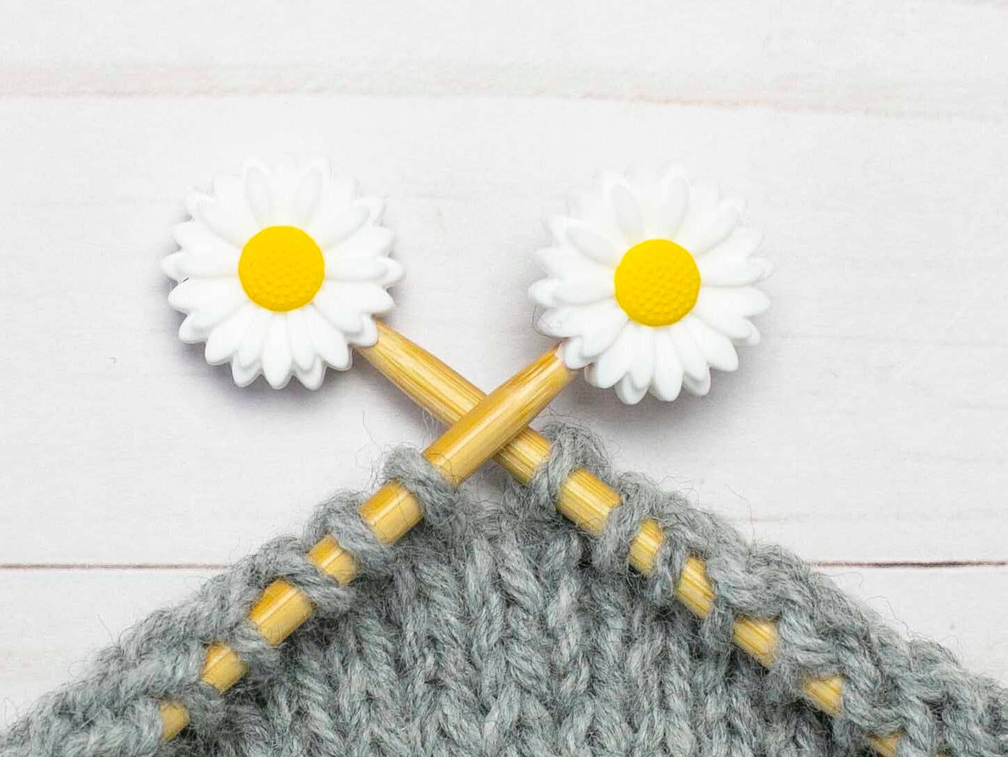 Fox & Pine Stitches White Daisy Stitch Stoppers