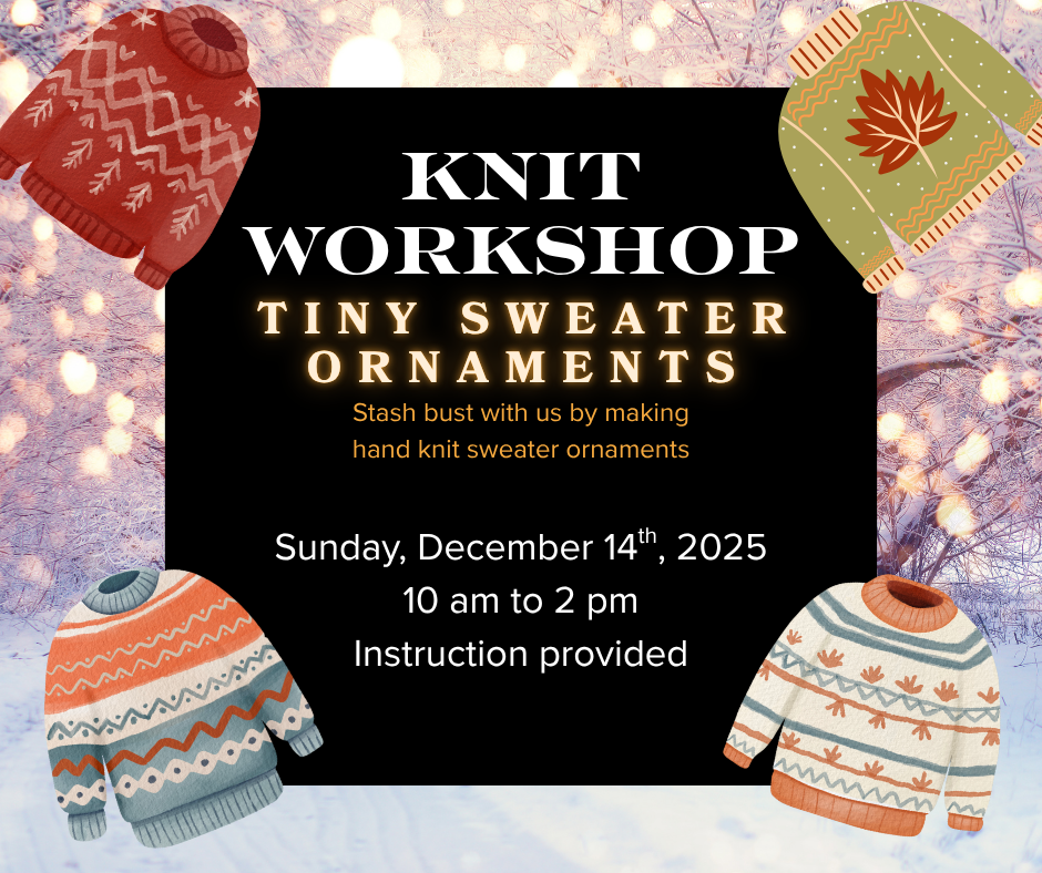 Tiny Knit Sweater Ornament Workshop