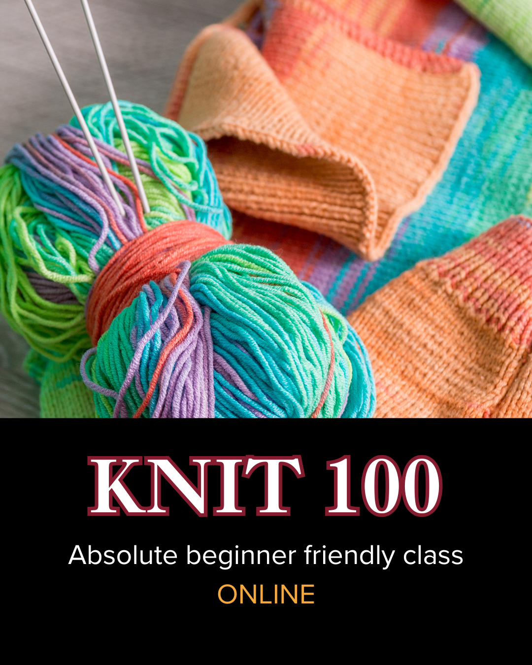 Learn to knit - KNIT 100 | ONLINE