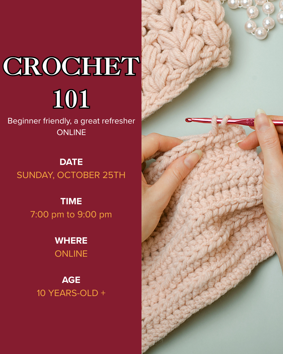 Learn to crochet - CROCHET 101 | ONLINE