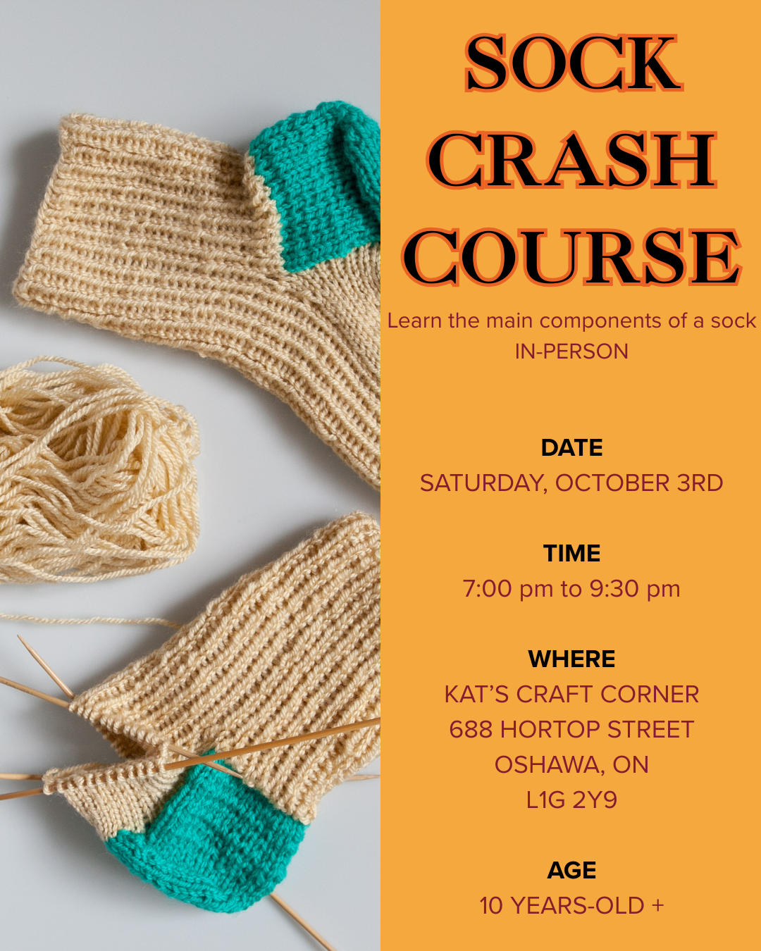 Learn to Knit a Sock Crash Course | IN-PERSON