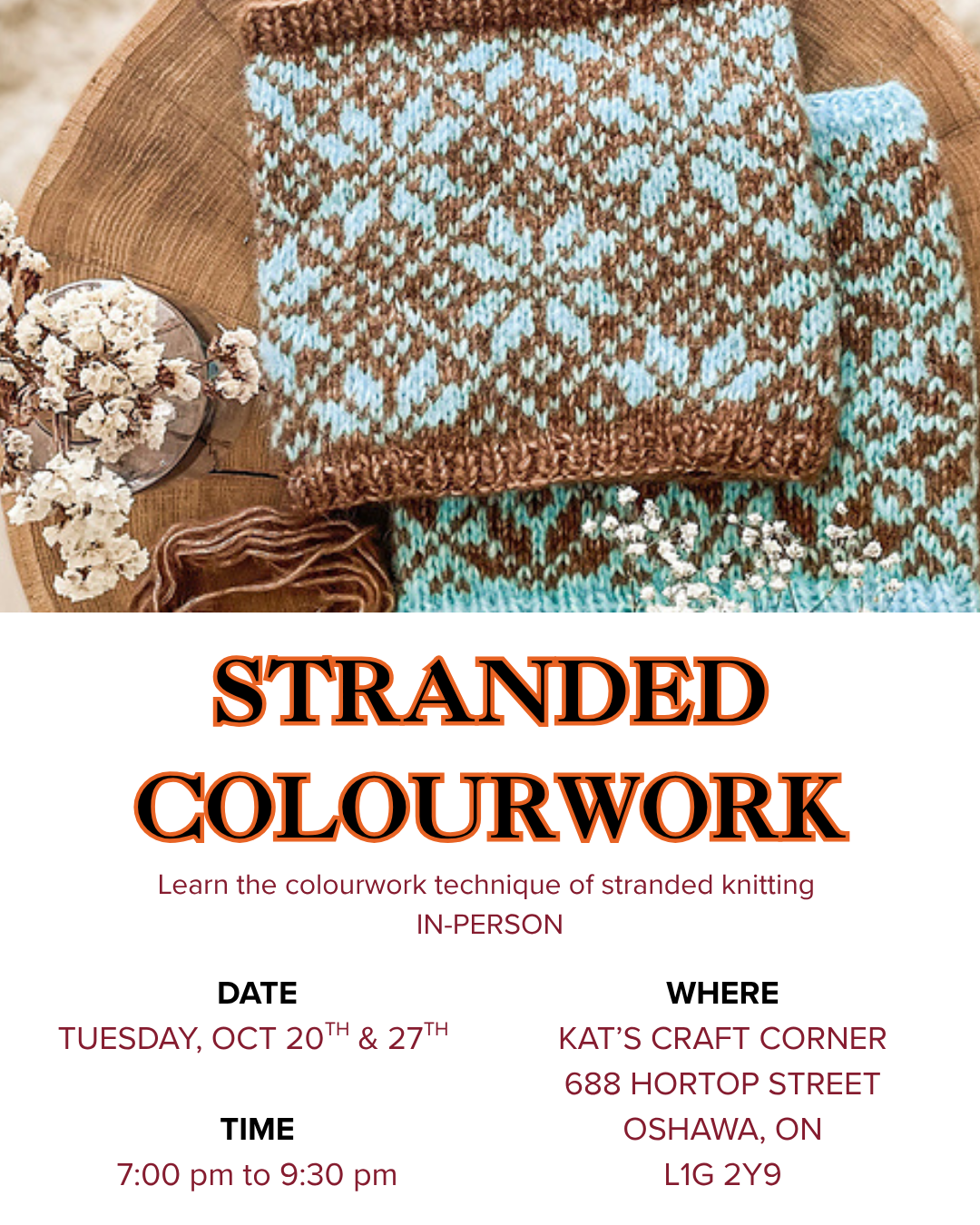 Learn colourwork knitting - STRANDED | IN-PERSON