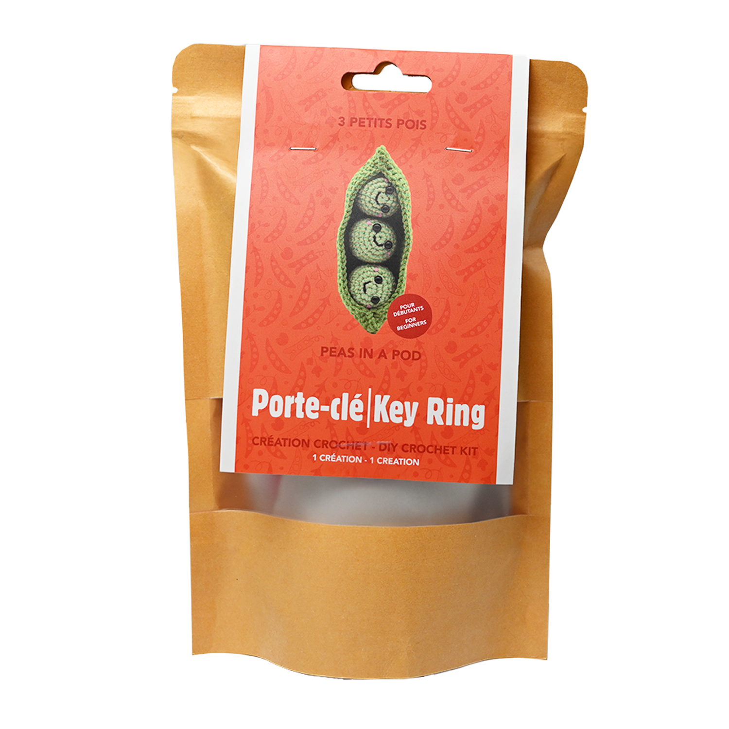 Pierre Belvedere - PEAS IN A POD DIY CROCHET KEY RING KIT