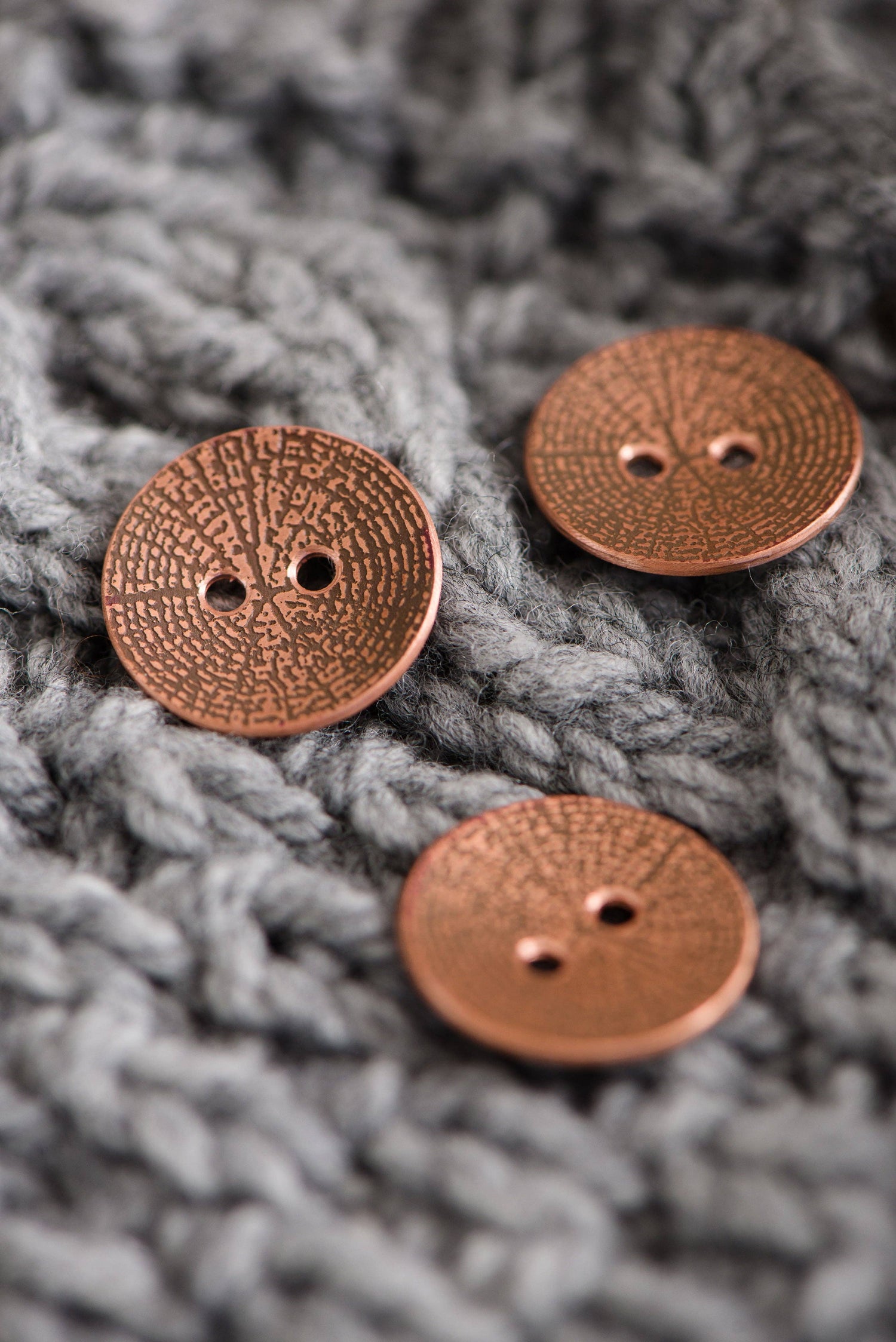 Quince & Co. - Woodgrain Copper Buttons