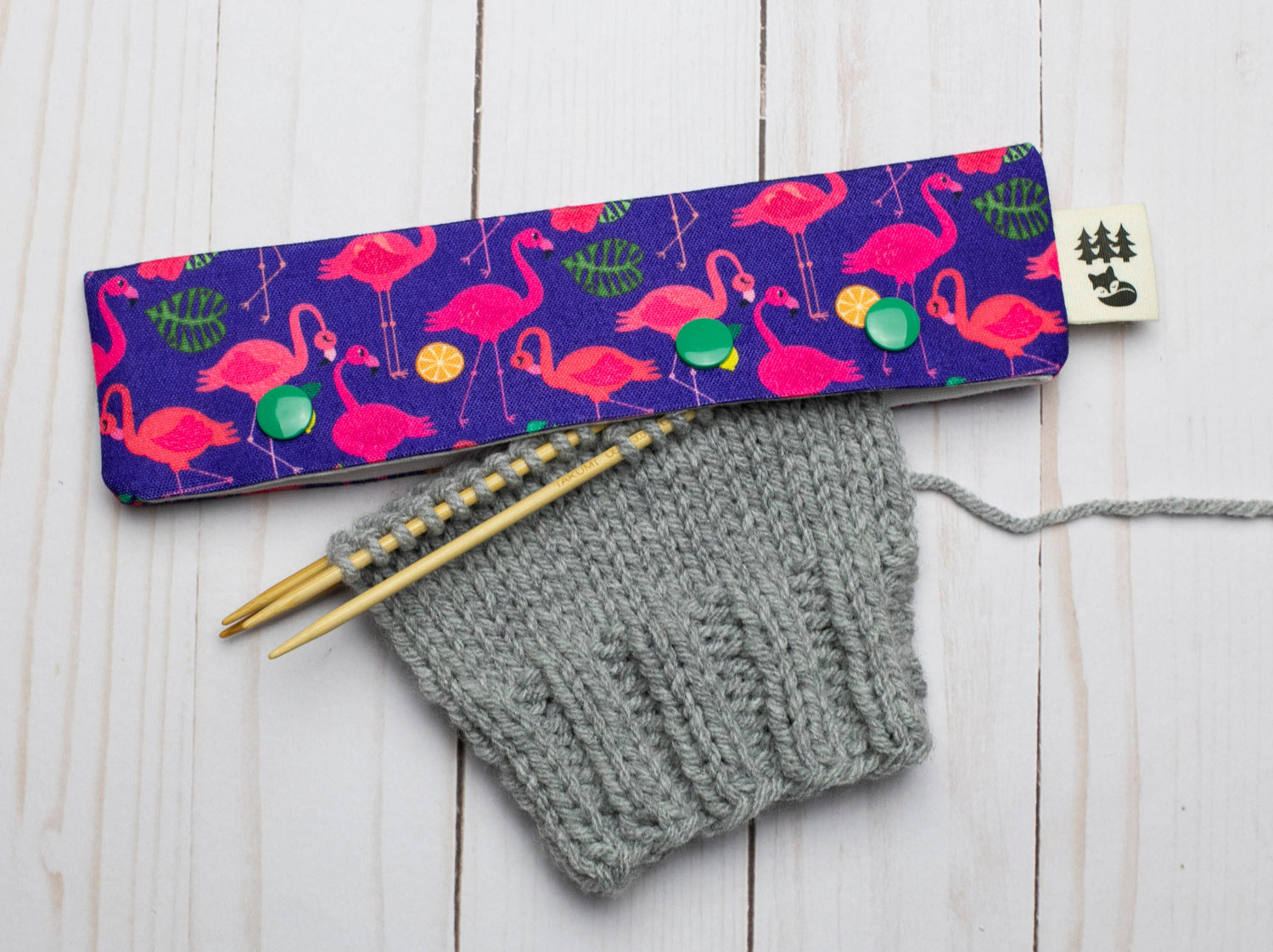 Fox & Pine Stitches Fancy Flamingo DPN Holder