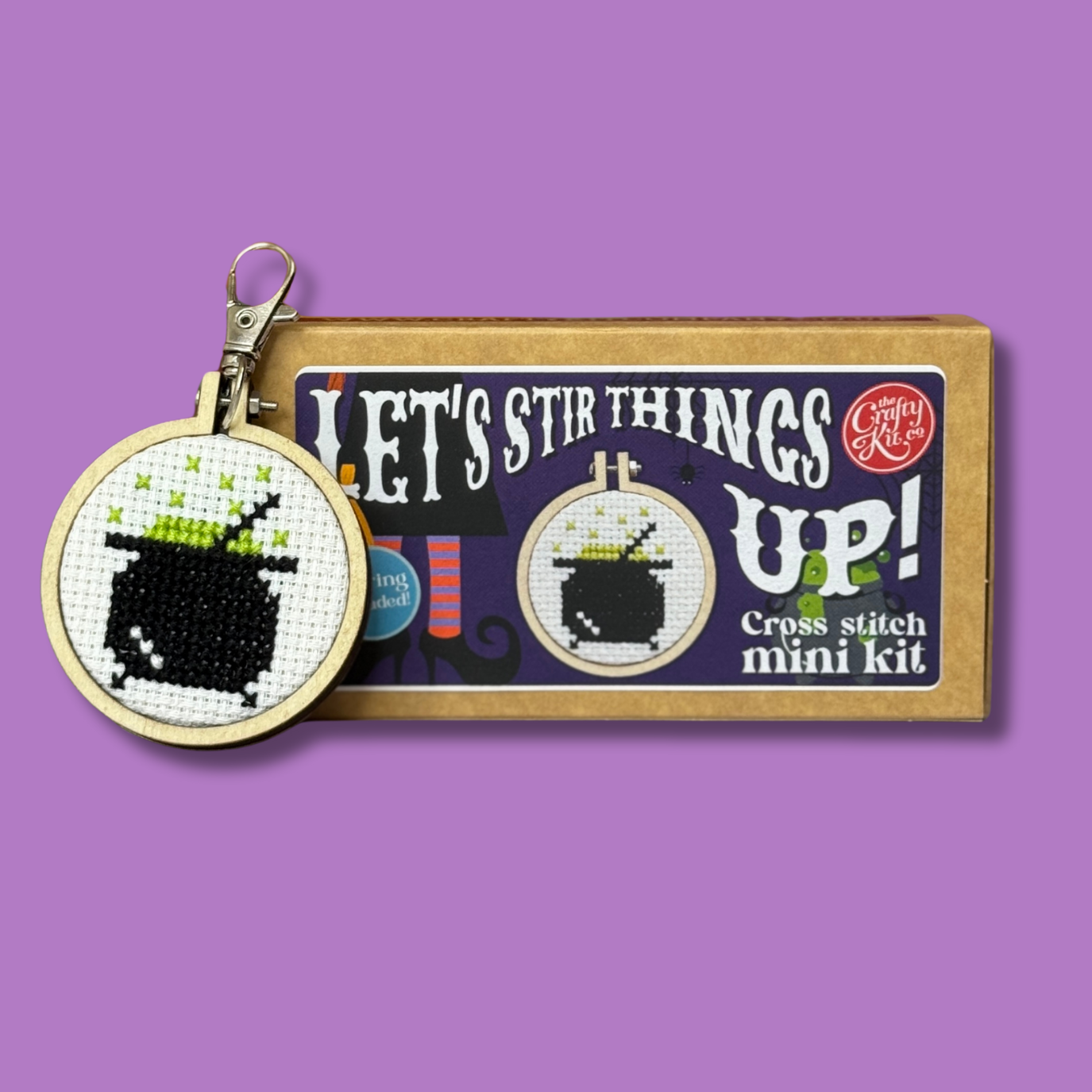 The Crafty Kit Company - Let's stir things up! Mini Matchbox Cross Stitch Kit