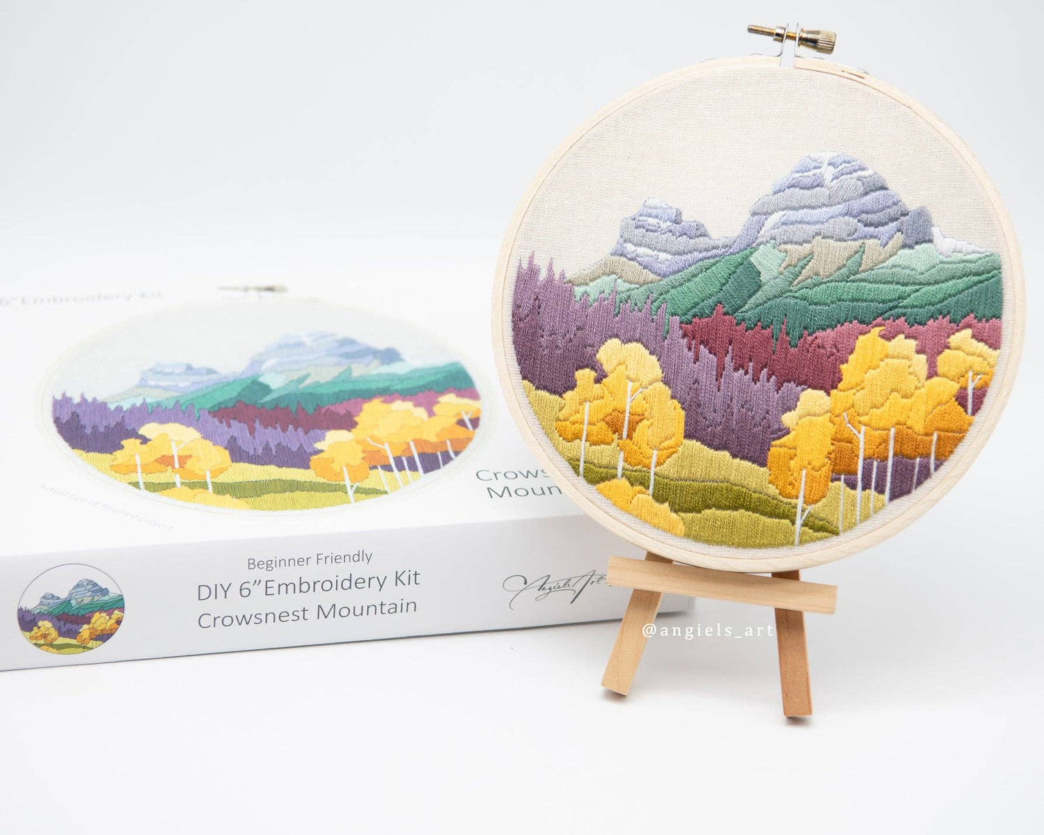 Angiels Art - Crowsnest Mountain DIY Embroidery Kit