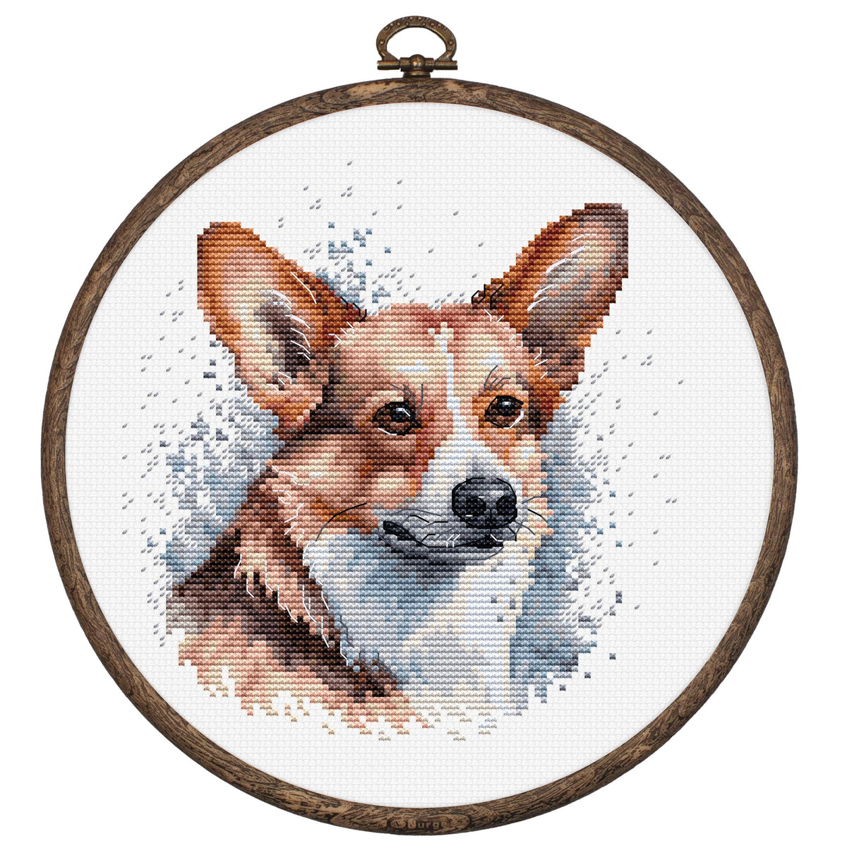 Luca-S Group - Cross Stitch Kit with Hoop Included Luca-S - BC212, Welsh Corgi