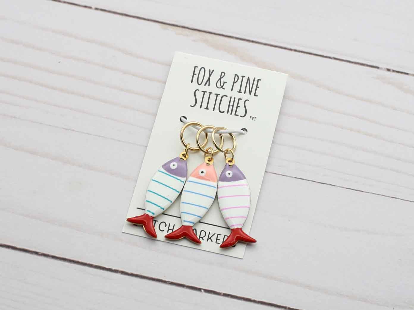 Fox & Pine Stitches - Little Fishies | Stitch Markers