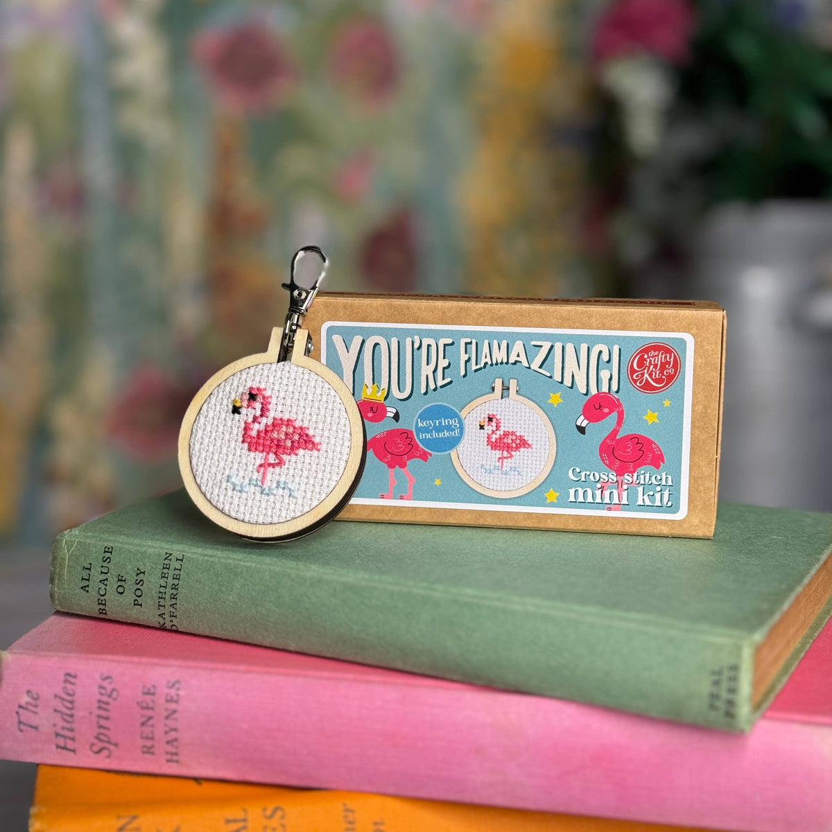 The Crafty Kit Company - You're Flamazing! Mini Matchbox Cross Stitch Kit