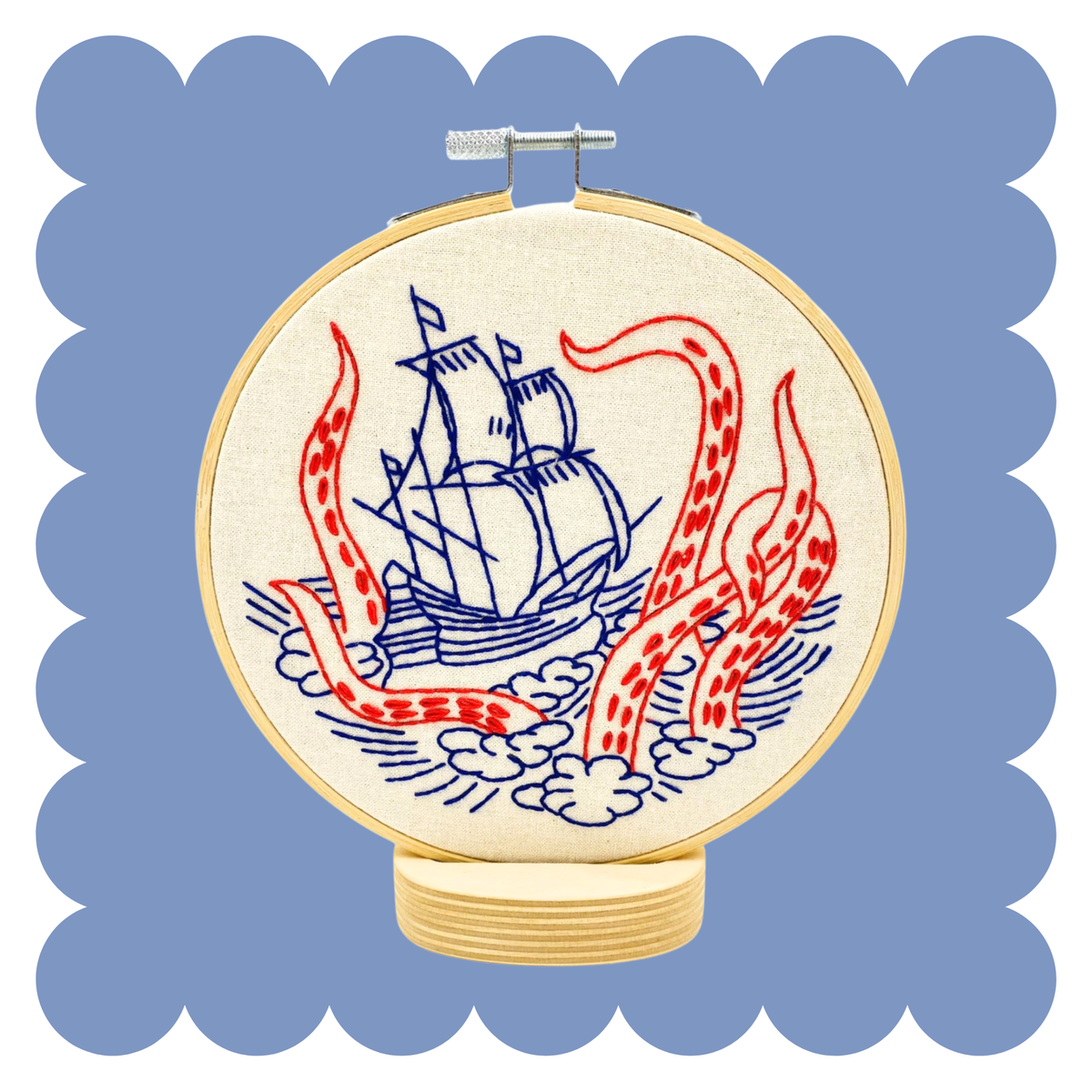 Hook Line & Tinker Canada - Kraken and Ship Complete Embroidery Kit