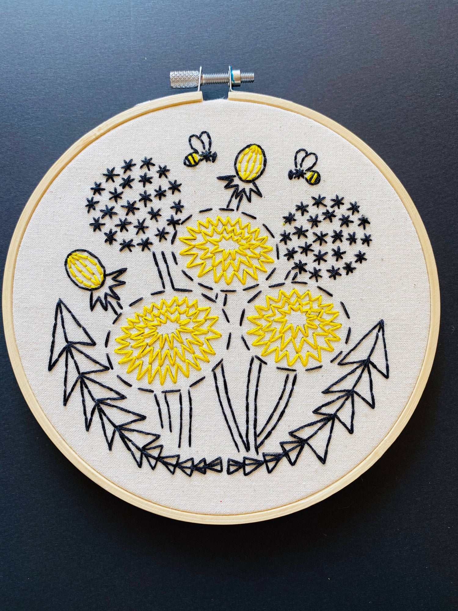 Hook, Line & Tinker Dandelion Embroidery Kit