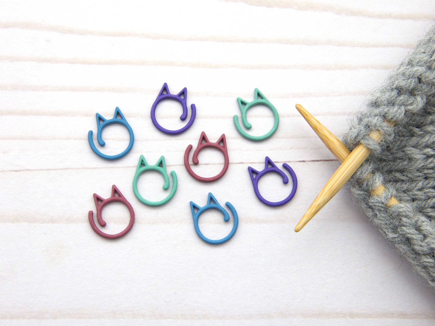 Fox & Pine Stitches Colorful Cat Split Stitch Markers