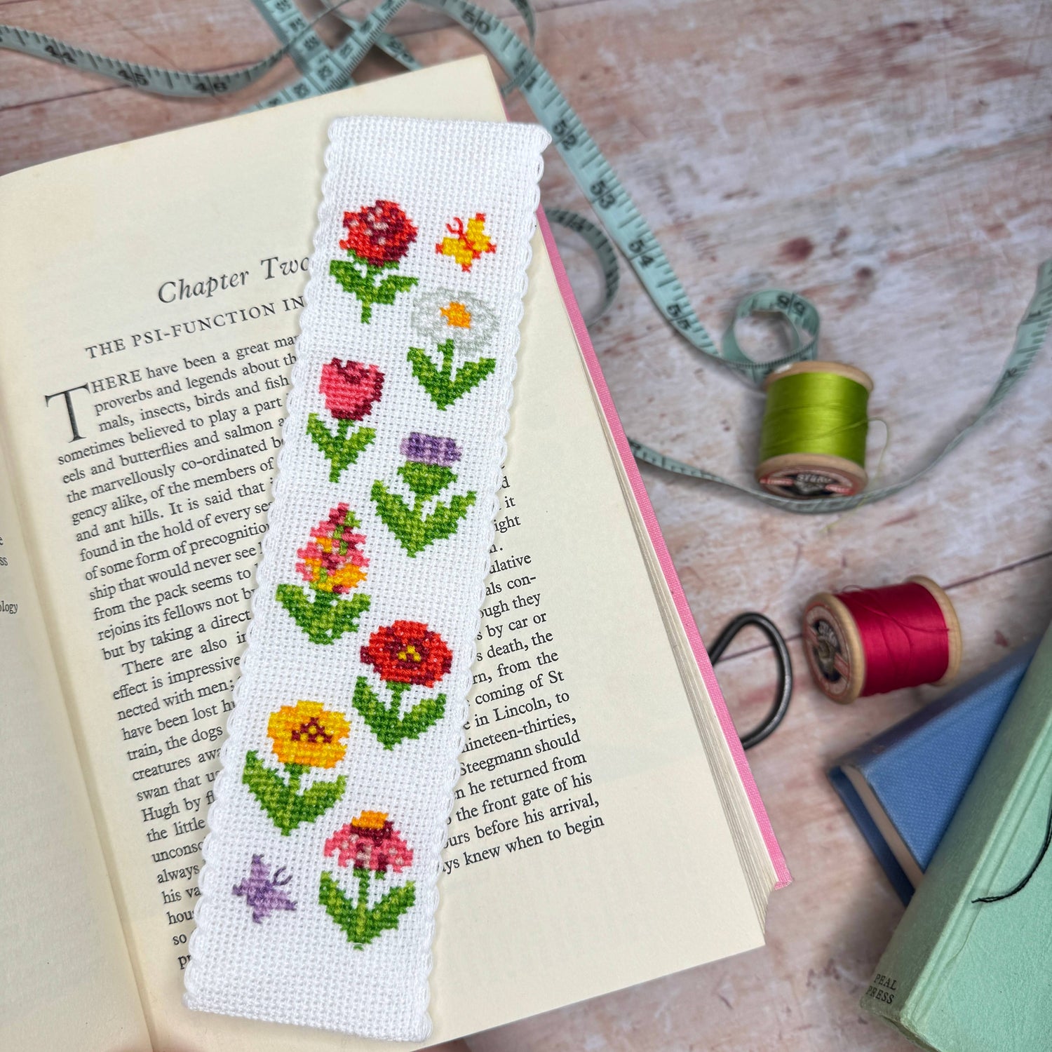 The Crafty Kit Company - Cottage Garden Cross Stitch Bookmark Kit