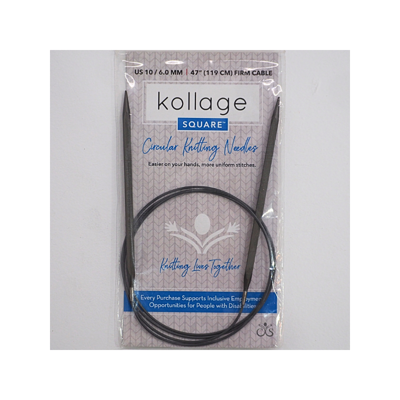 Kollage Square Circular Needle Size US 9 - US 11 with FIRM Cable