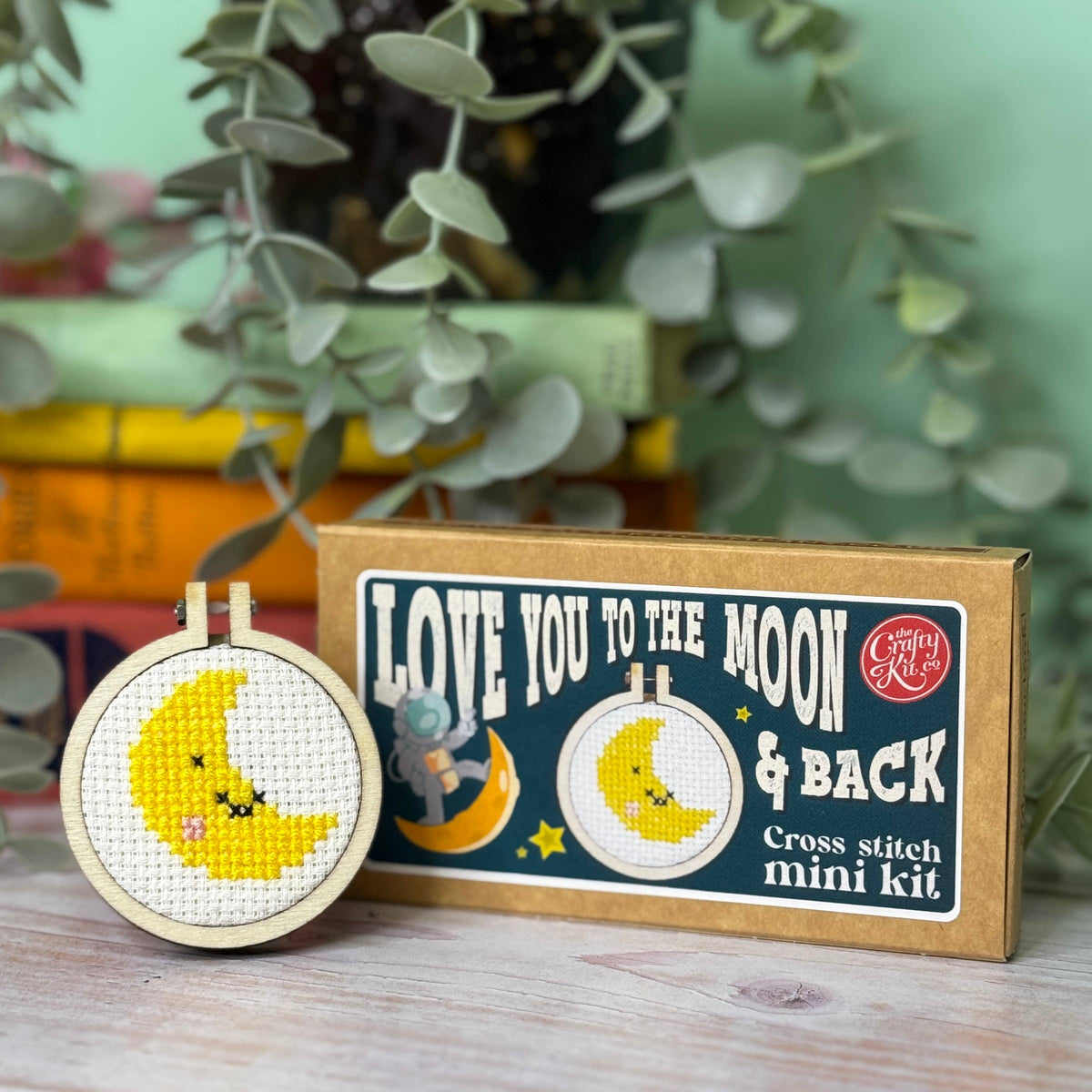 The Crafty Kit Company - Love You to the Moon and Back Mini Cross Stitch Kit