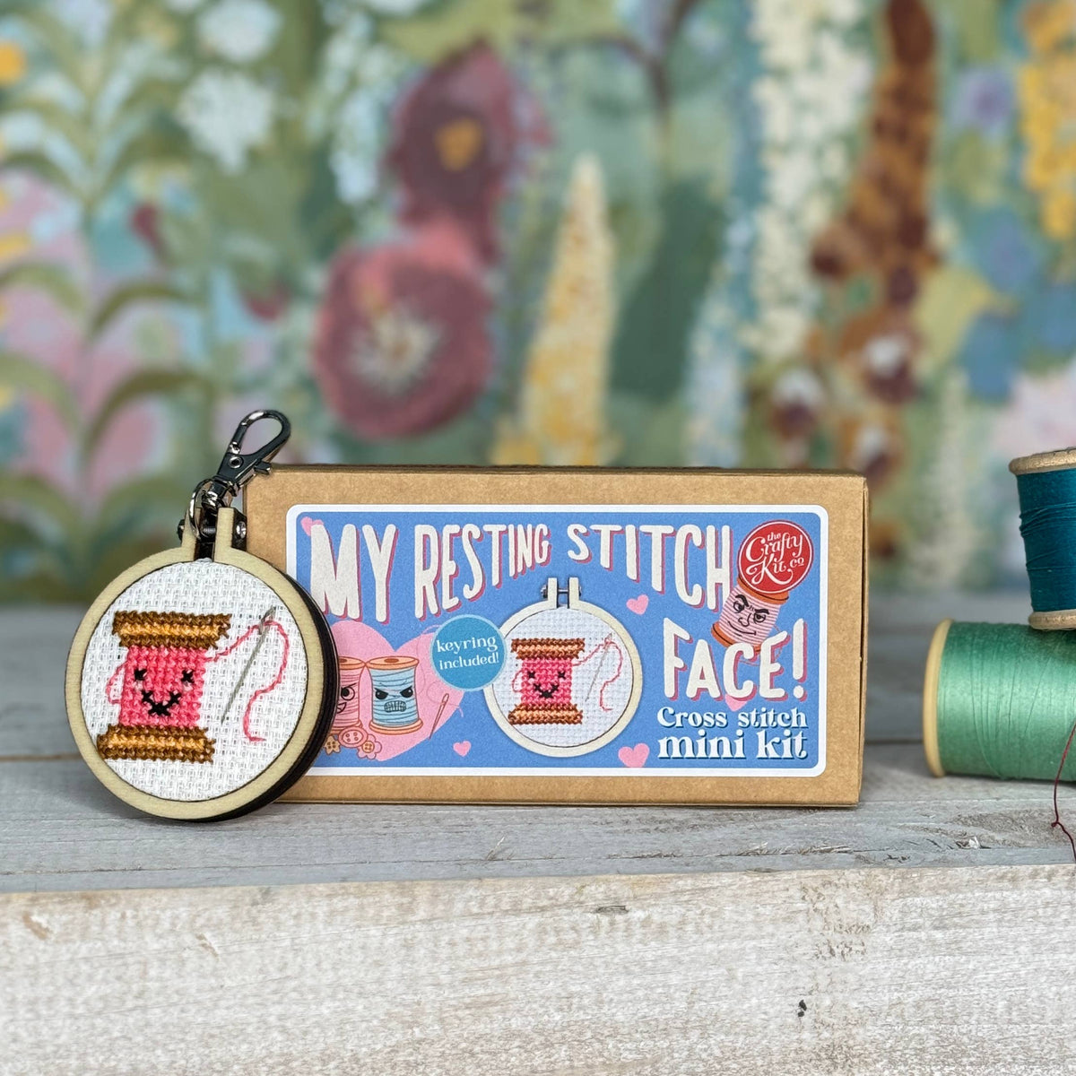 The Crafty Kit Company - My Resting Stitch Face! Mini Matchbox Cross Stitch Kit