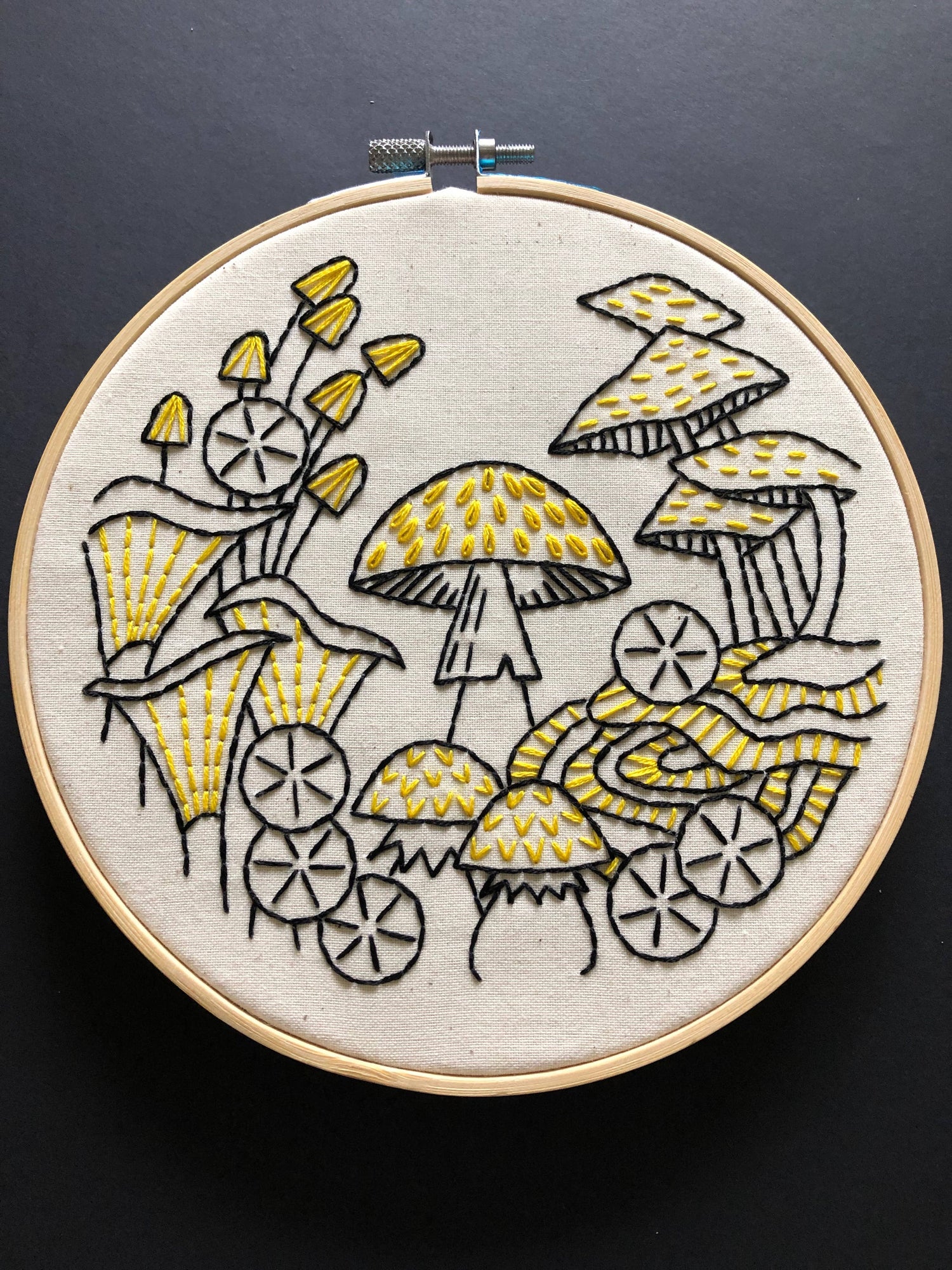 Hook, Line & Tinker Embroidery Kits - Mushrooms Complete Embroidery Kit