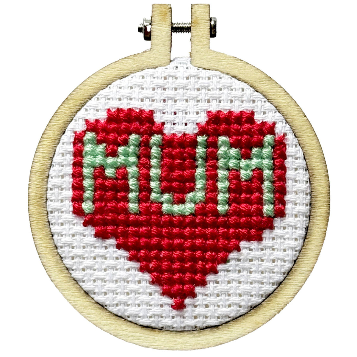 The Crafty Kit Company - Happy Mother's Day (Heart) Mini Matchbox Cross Stitch Kit