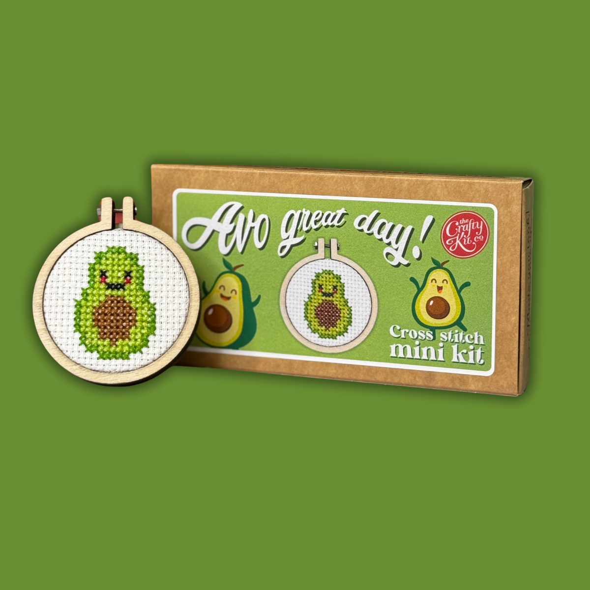 The Crafty Kit Company - Avo Great Day! Mini Matchbox Cross Stitch Kit