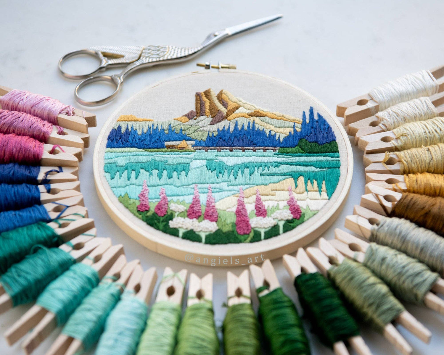 Angiels Art Emerald Lake DIY Embroidery Kit