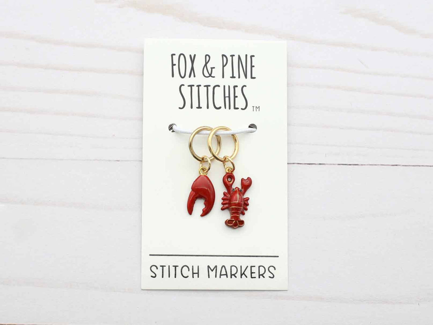 Fox & Pine Stitches - Lobster | Stitch Markers