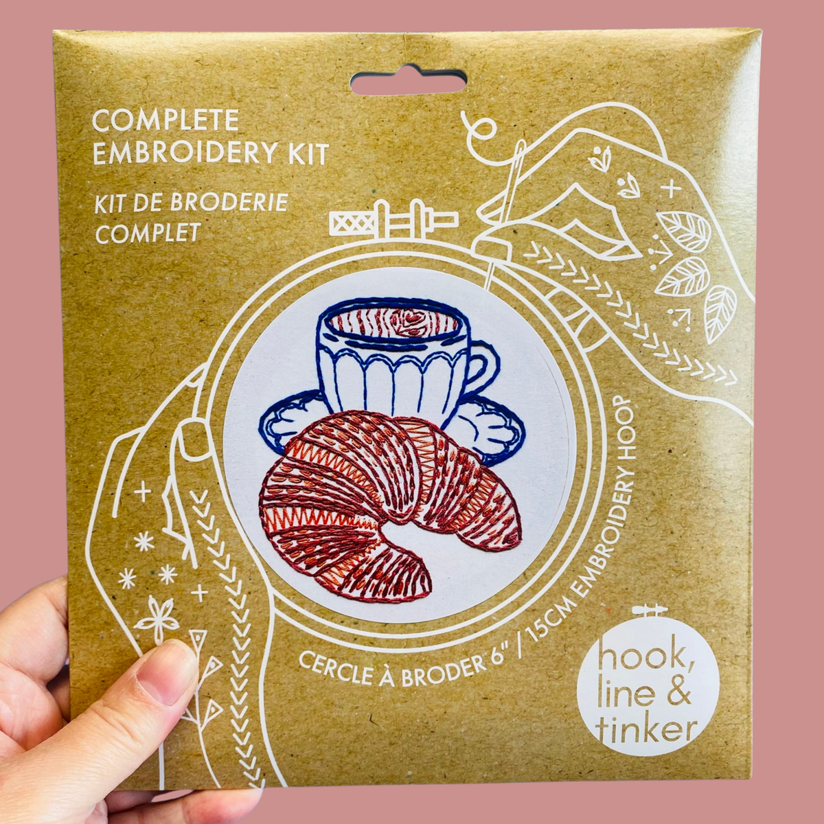 Hook Line & Tinker Canada - Croissant Complete Embroidery Kit