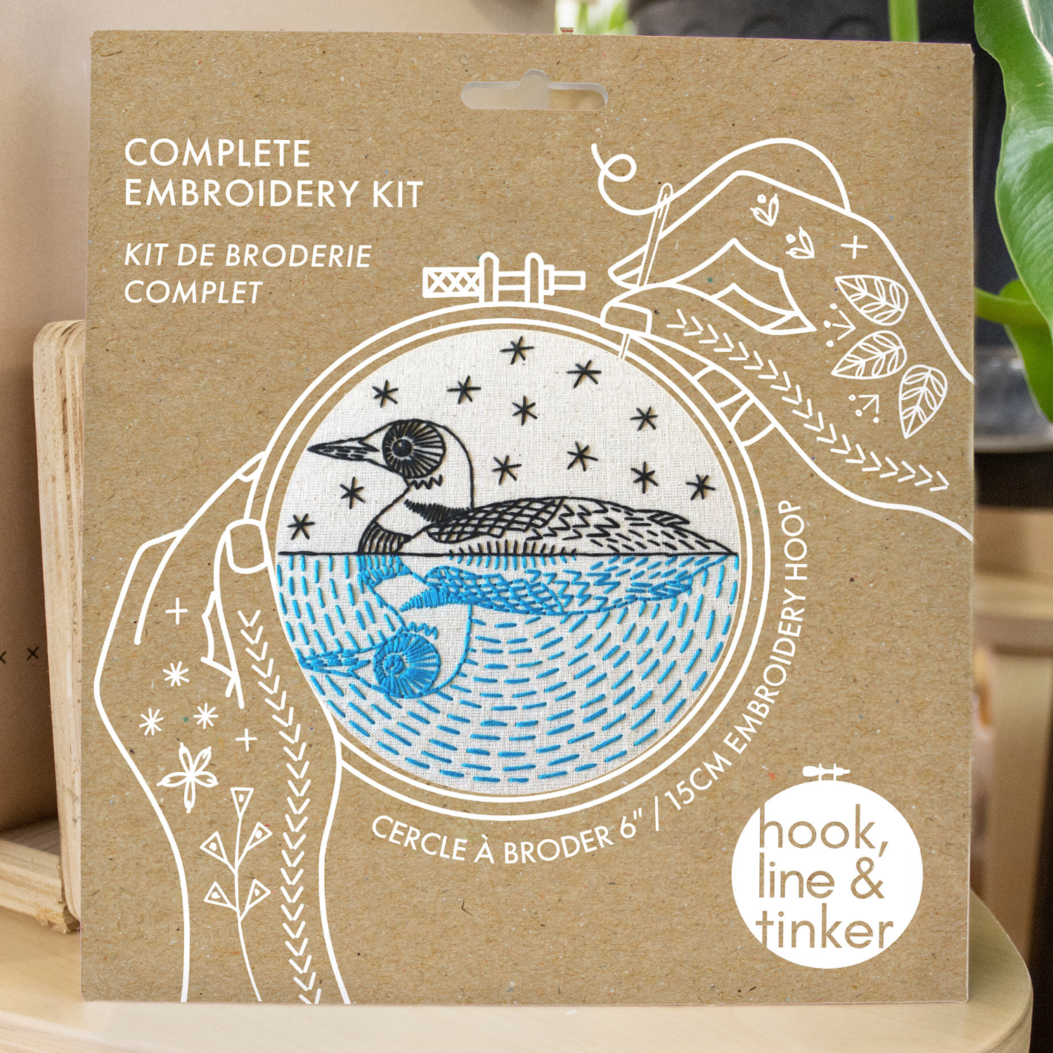 Hook, Line & Tinker Loon Embroidery Kit