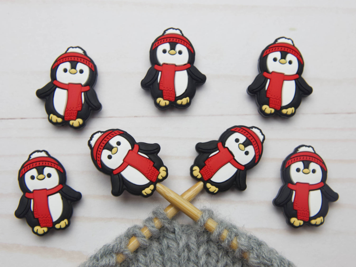 Fox & Pine Stitches Winter Penguin Stitch Stoppers